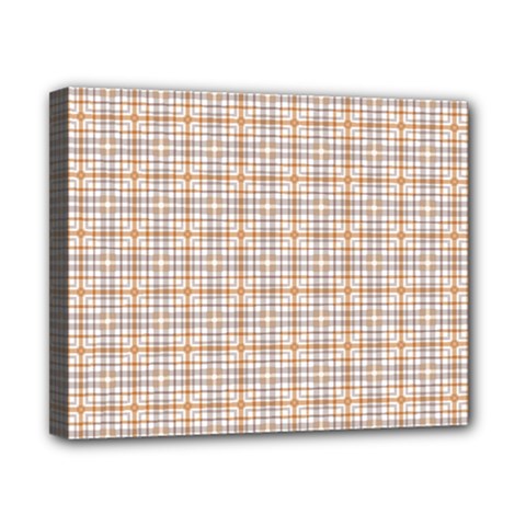 Portuguese Vibes - Brown and white geometric plaids Canvas 10  x 8  (Stretched)
