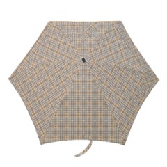 Portuguese Vibes - Brown and white geometric plaids Mini Folding Umbrellas