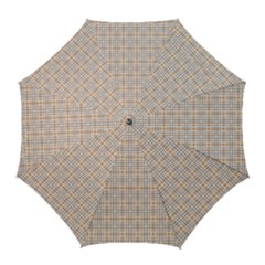 Portuguese Vibes - Brown and white geometric plaids Golf Umbrellas