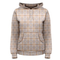 Portuguese Vibes - Brown and white geometric plaids Women s Pullover Hoodie