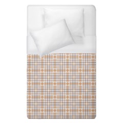 Portuguese Vibes - Brown and white geometric plaids Duvet Cover (Single Size)