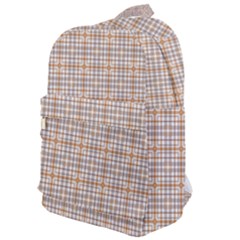 Portuguese Vibes - Brown and white geometric plaids Classic Backpack