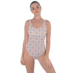 Portuguese Vibes - Brown and white geometric plaids Bring Sexy Back Swimsuit