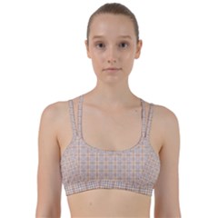 Portuguese Vibes - Brown and white geometric plaids Line Them Up Sports Bra