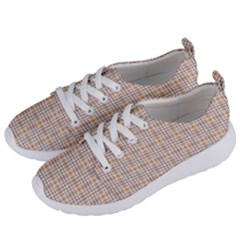 Portuguese Vibes - Brown and white geometric plaids Women s Lightweight Sports Shoes