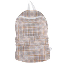 Portuguese Vibes - Brown and white geometric plaids Foldable Lightweight Backpack