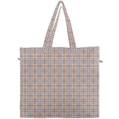 Portuguese Vibes - Brown and white geometric plaids Canvas Travel Bag