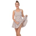 Portuguese Vibes - Brown and white geometric plaids Inside Out Casual Dress View1