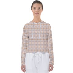 Portuguese Vibes - Brown and white geometric plaids Women s Slouchy Sweat