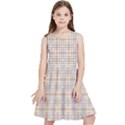 Portuguese Vibes - Brown and white geometric plaids Kids  Skater Dress View1