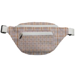 Portuguese Vibes - Brown and white geometric plaids Fanny Pack