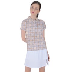 Portuguese Vibes - Brown and white geometric plaids Women s Polo Tee