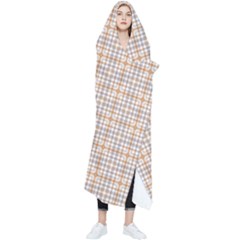 Portuguese Vibes - Brown And White Geometric Plaids Wearable Blanket by ConteMonfrey