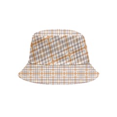 Portuguese Vibes - Brown and white geometric plaids Inside Out Bucket Hat (Kids)