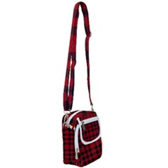 Red And Black Plaids Shoulder Strap Belt Bag by ConteMonfrey