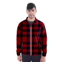 Red And Black Plaids Men s Windbreaker by ConteMonfrey