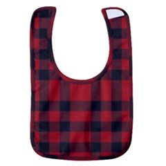 Red And Black Plaids Baby Bib by ConteMonfrey