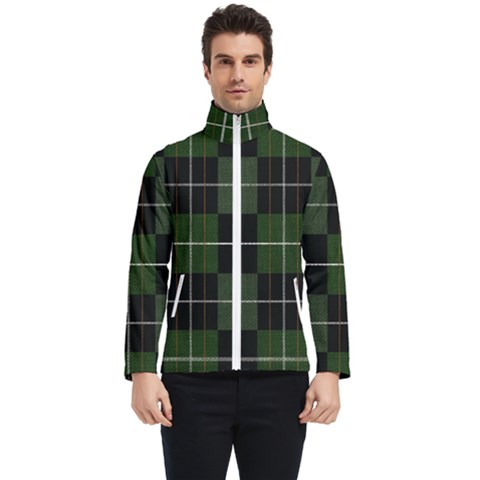 Modern Green Plaid Men s Bomber Jacket by ConteMonfrey