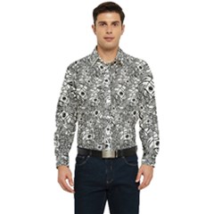 Weird Cute Fantasy Monsters Motif Pattern Men s Long Sleeve  Shirt by dflcprintsclothing