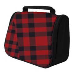 Red And Black Plaids Full Print Travel Pouch (small) by ConteMonfrey