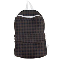 Brown And Black Small Plaids Foldable Lightweight Backpack by ConteMonfrey