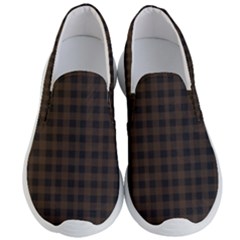 Brown And Black Small Plaids Men s Lightweight Slip Ons by ConteMonfrey