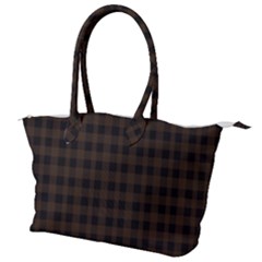 Brown And Black Small Plaids Canvas Shoulder Bag by ConteMonfrey