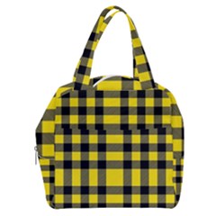 Yellow Plaids Straight Boxy Hand Bag by ConteMonfrey