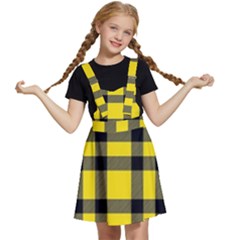 Yellow Plaids Straight Kids  Apron Dress by ConteMonfrey