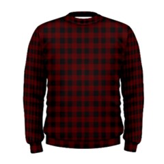 Black Red Small Plaids Men s Sweatshirt by ConteMonfrey