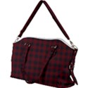 Black red small plaids Canvas Crossbody Bag View2