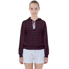 Black Red Small Plaids Women s Tie Up Sweat by ConteMonfrey