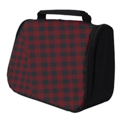 Black Red Small Plaids Full Print Travel Pouch (small) by ConteMonfrey