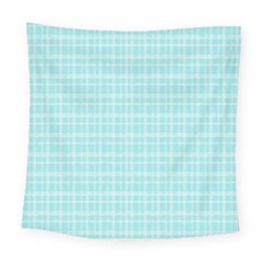 Turquoise Small Plaids Lines Square Tapestry (large) by ConteMonfrey