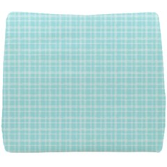 Turquoise Small Plaids Lines Seat Cushion by ConteMonfrey