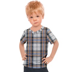 Cute Blue Grey White Plaids Kids  Sports Tee