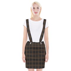 Brown And Black Plaids Braces Suspender Skirt by ConteMonfrey