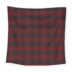 Dark Red Classic Plaids Square Tapestry (large) by ConteMonfrey