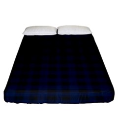Black And Blue Classic Small Plaids Fitted Sheet (king Size) by ConteMonfrey
