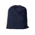 Black and blue classic small plaids Drawstring Pouch (XL) View2