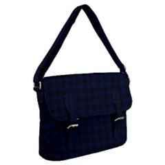 Black And Blue Classic Small Plaids Buckle Messenger Bag by ConteMonfrey