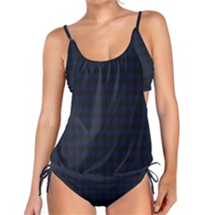 Black And Blue Classic Small Plaids Tankini Set by ConteMonfrey