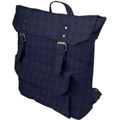 Black And Blue Classic Small Plaids Buckle Up Backpack by ConteMonfrey