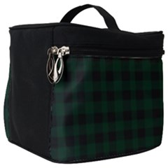Black And Dark Green Small Plaids Make Up Travel Bag (big) by ConteMonfrey