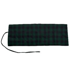 Black And Dark Green Small Plaids Roll Up Canvas Pencil Holder (s) by ConteMonfrey