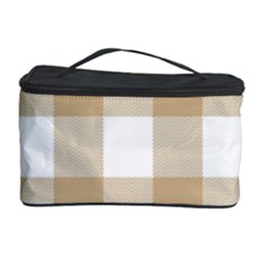 Clean Brown And White Plaids Cosmetic Storage by ConteMonfrey