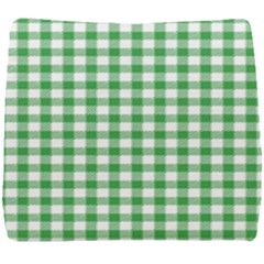 Straight Green White Small Plaids Seat Cushion by ConteMonfrey