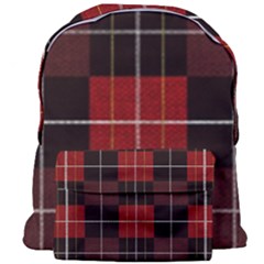 Modern Red Plaids Giant Full Print Backpack by ConteMonfrey