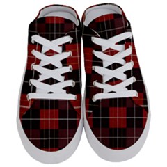 Modern Red Plaids Half Slippers by ConteMonfrey