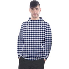 Small Blue And White Plaids Men s Pullover Hoodie by ConteMonfrey